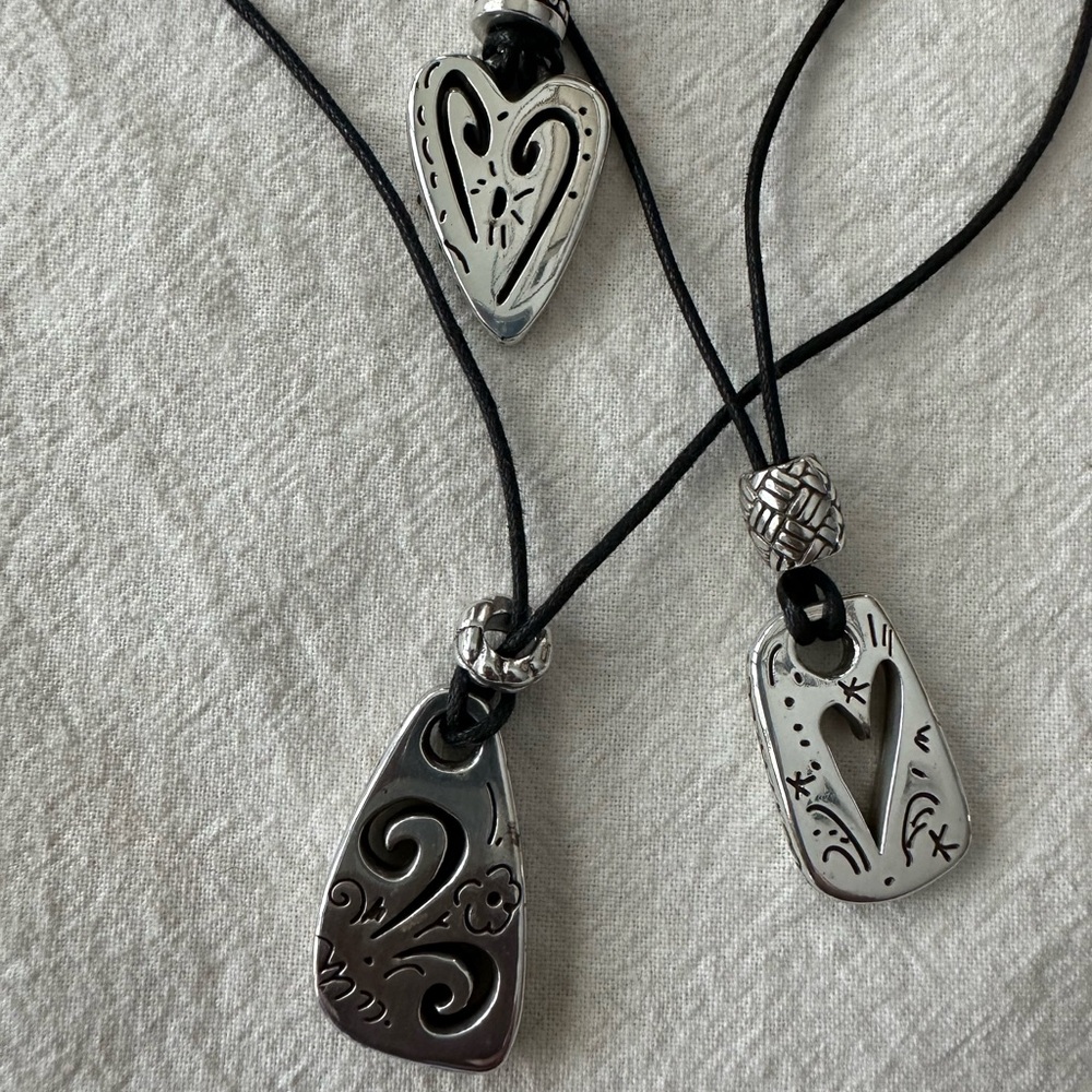 Brighton Silver Brazilian multi charm Pendant Necklace Set